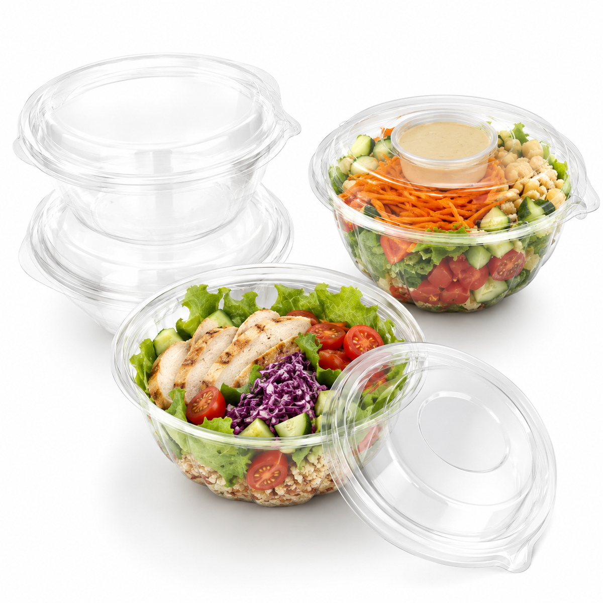 Clear Salad Bowls