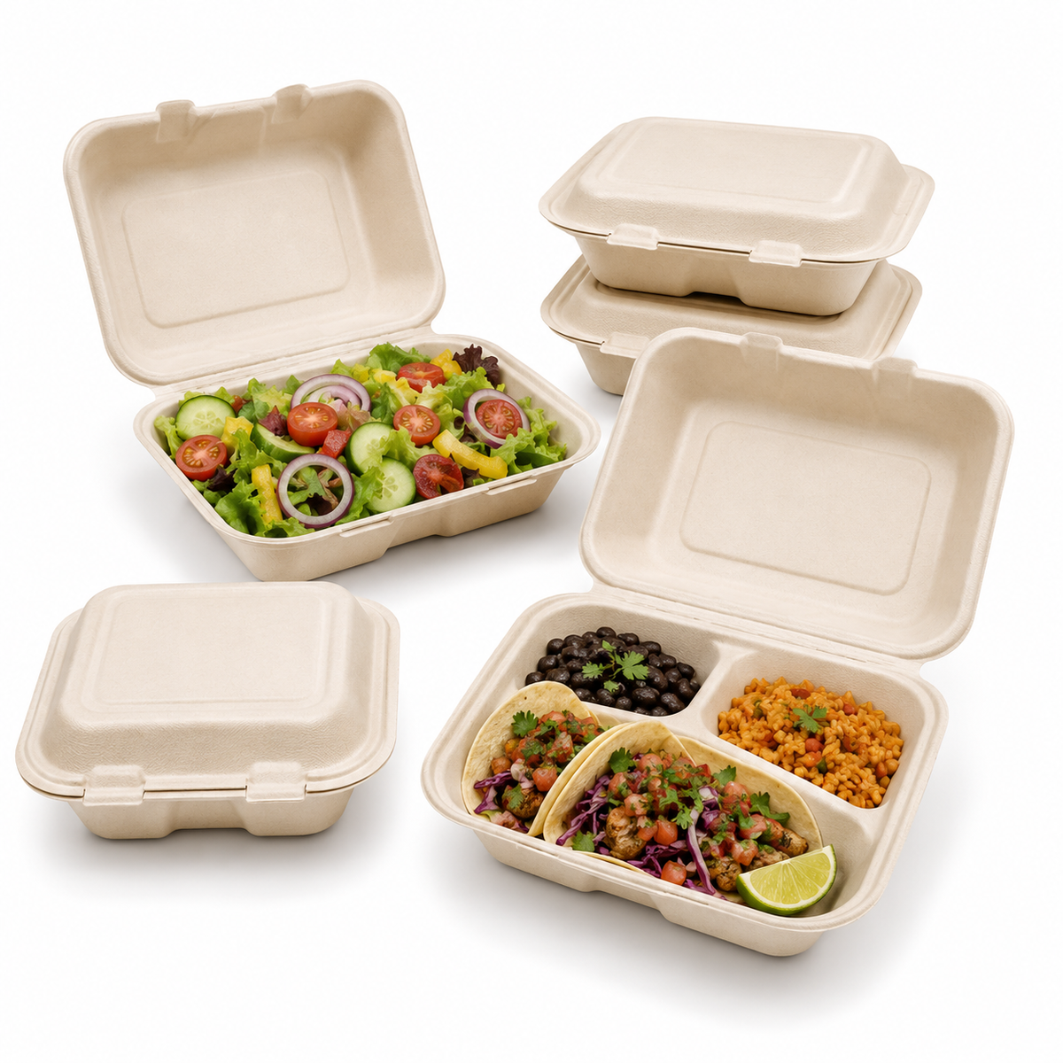 Fiber Clamshell Containers