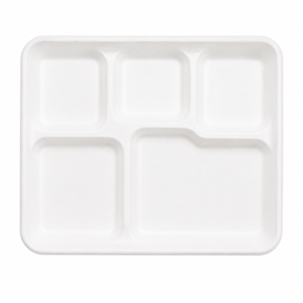 5 Compartment Bagasse Shallow Meal Tray [ 400/Case]