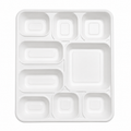 9 Compartment Rectangular Biodegradable Meal Tray [200/Case]