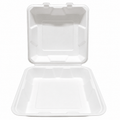9 x 9 Clamshell Bagasse Container