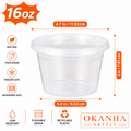 16 Oz Heavy Duty Round Deli Food Soup Containers w/ Lids BPA Free 240 Sets