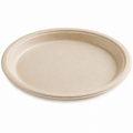 Brheez 12" x 10" Bagasse Oval Plate, Natural (500/Case)