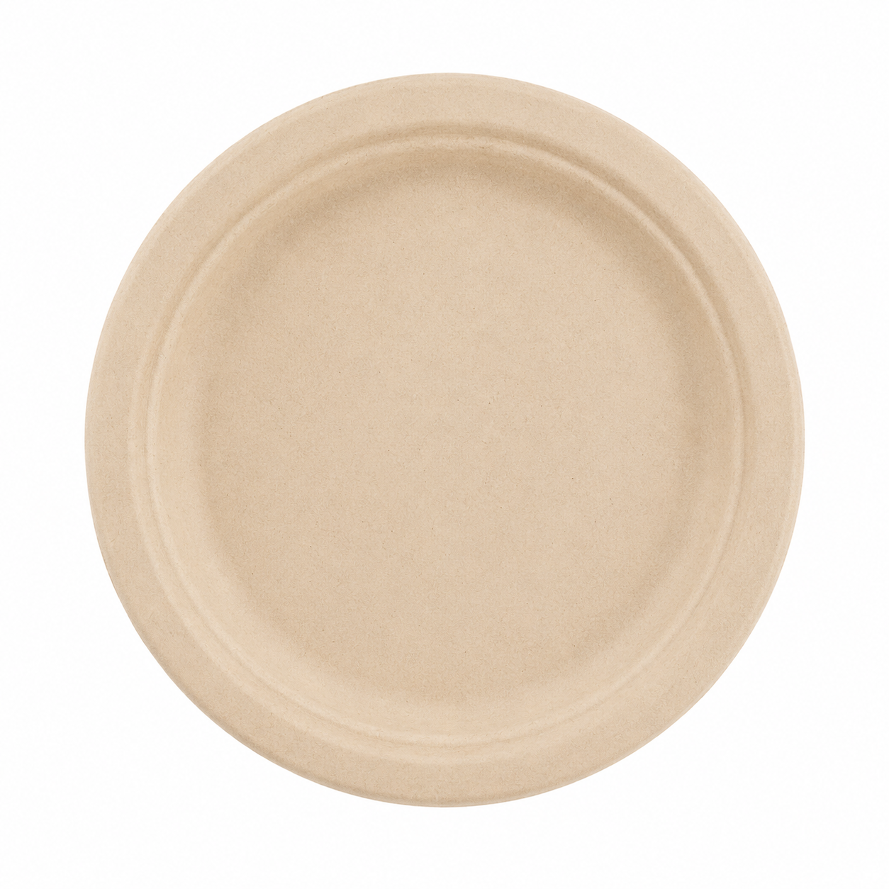 Brheez 10" Round Bagasse Plate, Natural