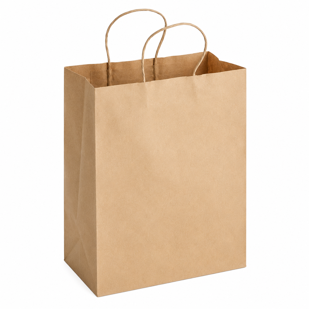 14" X 10" X 16 " Shopping Bag with Handle, Kraft [250 Pack]