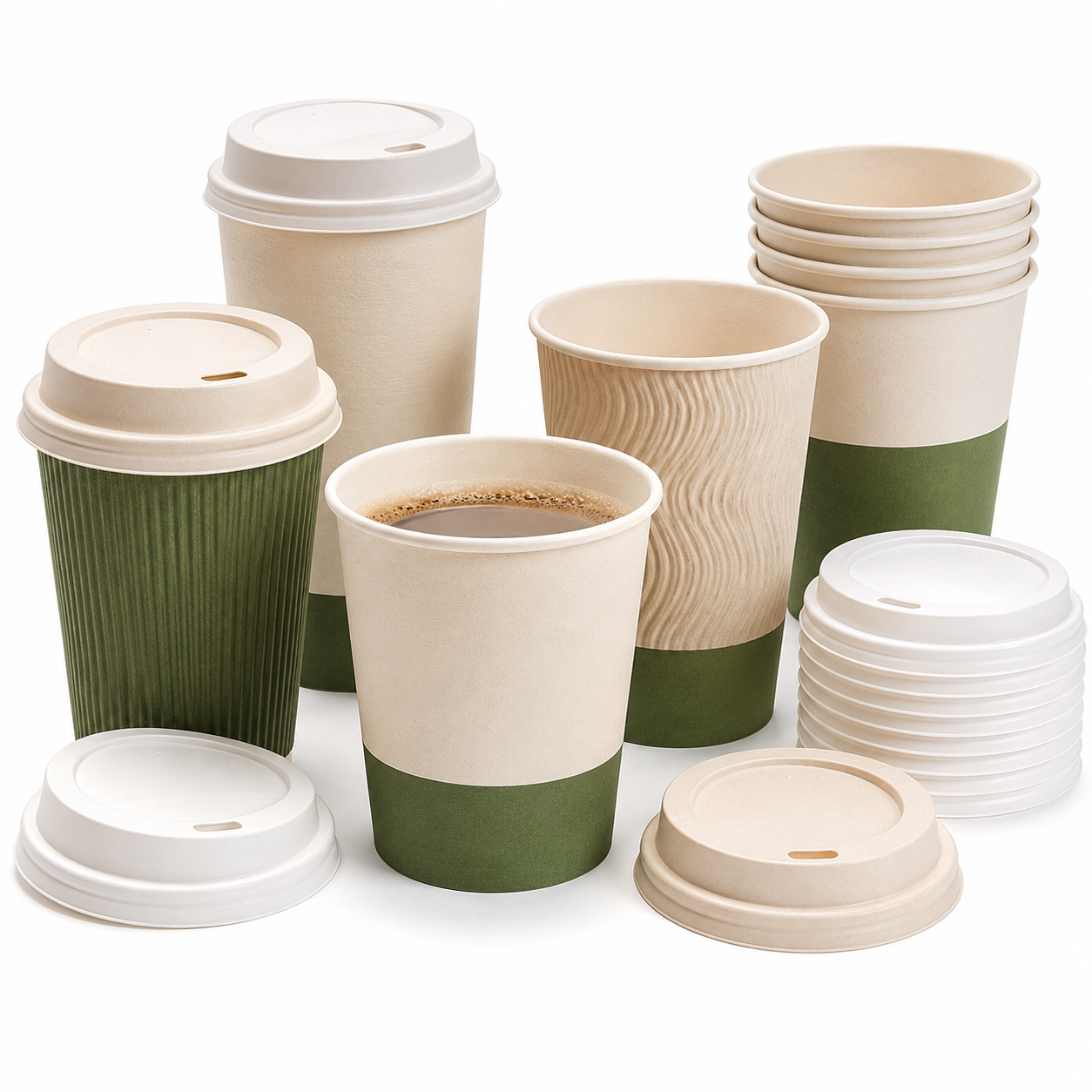 Paper Hot Cups with Lids