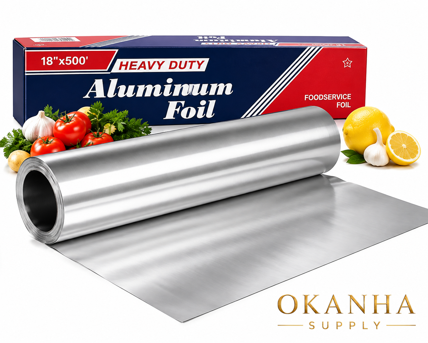18" x  500 Aluminium Foil Roll