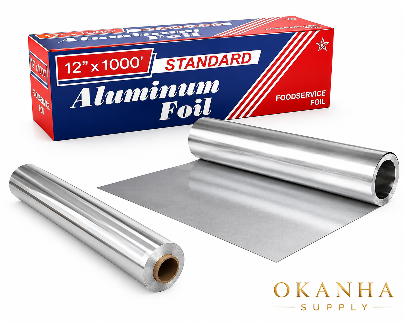 12" x 1000 Aluminium Foil Roll
