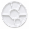 7 Compartment Round Biodegradable Meal Tray (200/Case]