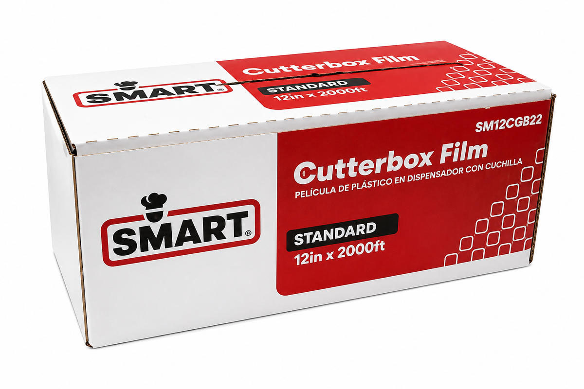 SMART Cutterbox Film 12" x 2000ft Food Service Wrap Kitchen Commercial Use