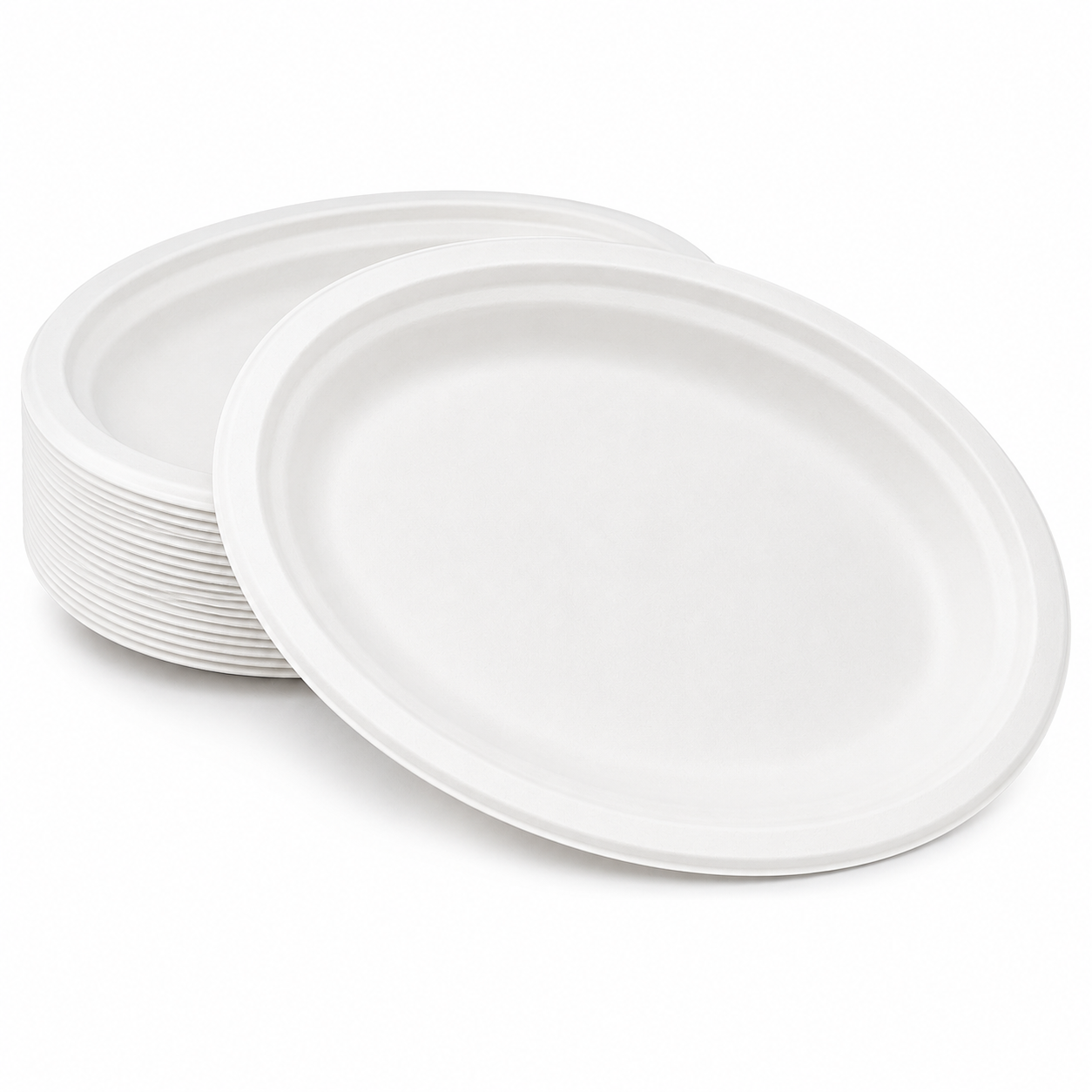 9" Compostable Bagasse Round Plate [400/Case]
